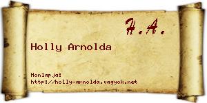 Holly Arnolda névjegykártya